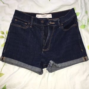 abercrombie & fitch high-waisted mom jean shorts